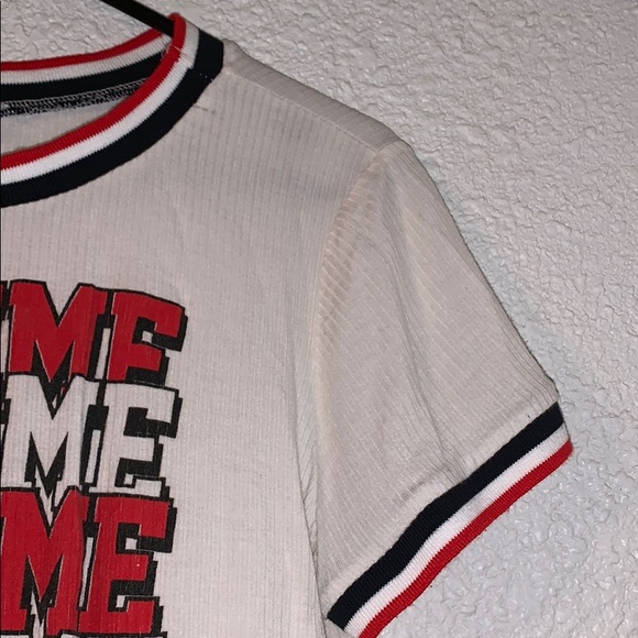 Red White And Navy Blue Crop Top - Picture 5 of 5